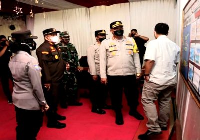Kapolres dan Forkopimda  Pekalongan Tinjau Pos Pengamanan Ops Lilin Candi 2021