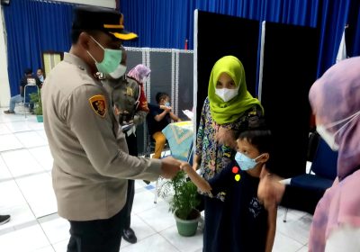 Sukseskan Vaksinasi Merdeka Anak 6 – 11 Tahun, Polsek Cinere Terus Gelar Vaksin