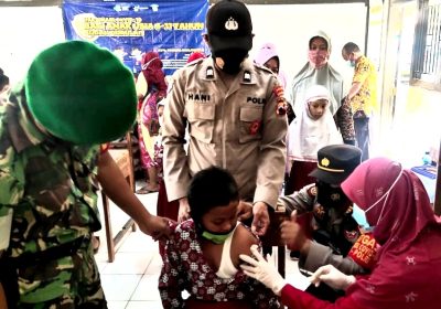 Polres Pekalongan Mulai Gencarkan Vaksinasi Anak Usia 6 – 11 Tahun