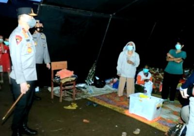 Kapolda Sumbar Tinjau Posko Pengungsian Warga Korban Gempa