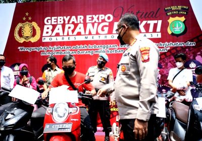 Polres Metro Bekasi Gelar Gebyar Expo Barang Bukti