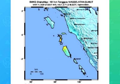 Gempabumi Tektonik M6,9 di Samudera Hindia Pantai Barat Sumatera, Nias Selatan