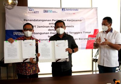 Jamkrindo Kerja Sama Penjaminan Konstruksi dan Pengadaan Barang/Jasa dengan Bank NTT
