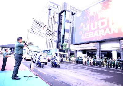 Gunakan 28 Bus, Kasad Melepas Mudik Bersama Warga Mabesad