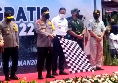 Gunakan 220 Bus, Kapolri Berangkatkan Mudik Gratis Polri 2022