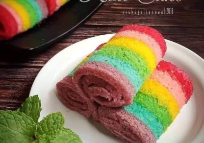 Rainbow Mini Roll Cake