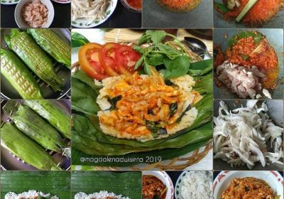 Nasi Bakar Pedas Ayam Jamur