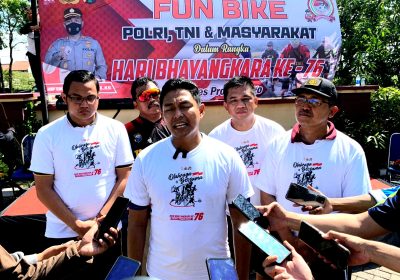 Meriahkan Ulang Tahun Bhayangkara ke 76, Polres Probolinggo Gelar Fun Bike