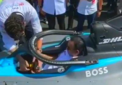 Anies Jajal Mobil Balap Listrik Jakarta E-Prix, Tidak Ada Sponsor Bir