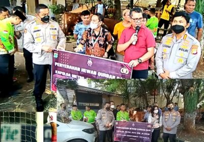 Qurban Barokah Polda Metro Salurkan 165 Sapi dan 50 Kambing