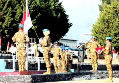 Ratusan Prajurit TNI Ikuti Upacara HUT RI ke 77 di Lebanon