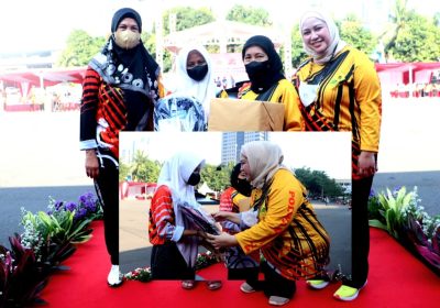 HUT Polwan  Ke-74, Polwan Polda Metro  Gelar Olahraga Bersama dan  Santunan Anak Yatim