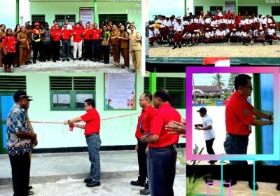 Bantu Pemkab Kepulauan Yapen, PT SWPI Serahkan Gedung Sekolah dan Gedung Kesehatan