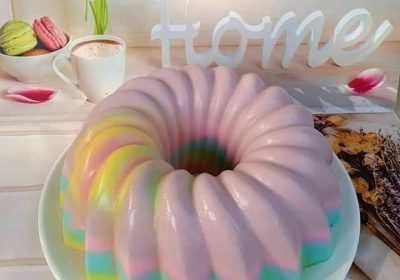 Puding Roti Tawar Rainbow