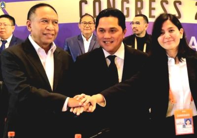 Sah, Ratu Tisha Dampingi Ketua Umum PSSI Erick Thohir