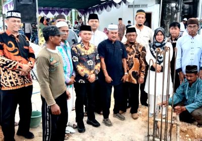 Bupati Bangka Mulkan Hadiri Isra Mir’aj dan Pembangunan Masjid Nurul Islam Desa Cit