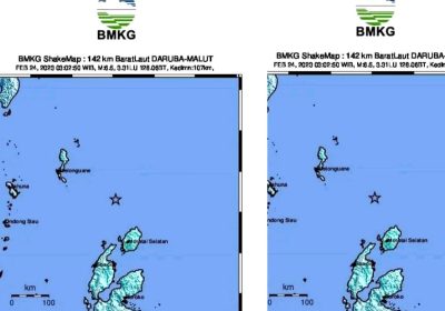Gempa Bumi Tektonik M6,8 di Barat Laut Pulau Morowali Maluku Utara