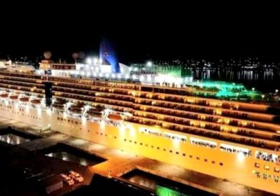 Kapal Pesiar Arcadia Tiba di Bitung Sulut Bawa Penumpang 2.338 Wisatawan