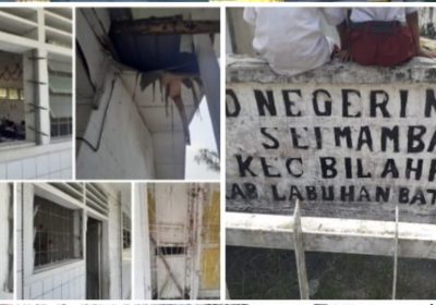 Kepsek SDN 05 Bilah Hilir  Diduga Tak Ada Pemeliharaan Gedung Sekolah