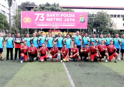 Silaturahmi Kapolda Metro dan Pangdam Jaya Olahraga Bersama