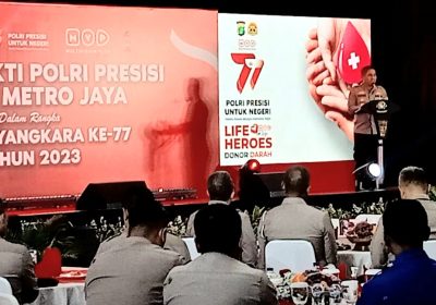 Jelang HUT Bhayangkara ke-77.Polda Metro Bagikan  Sembako, Bedah Rumah dan Gelar Donor Darah