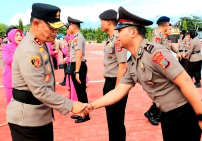 Hari Bhayangkara 387 Personel Polda Sulteng Naik Pangkat