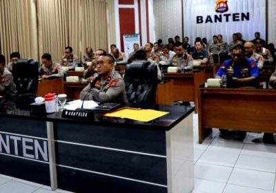 Dipimpin Kapolri Polda Banten Ikuti Launching Program Quick Wins Presisi Triwulan III Tahun 2023