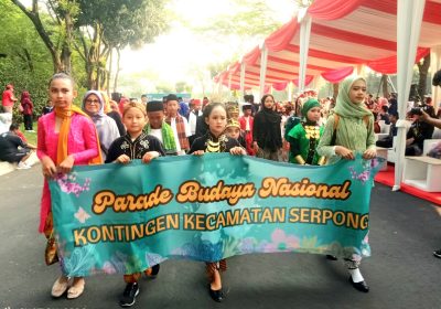 SDN Serpong 03 dan Wali Murid Sambut Parade Budaya Nasional Internasional Kota Tangerang Selatan