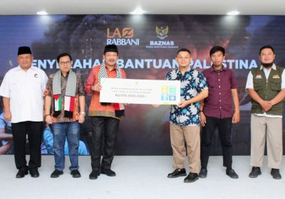 Baznas Terima Bantuan untuk Palestina dari LAZ Cahaya Qur`an Rabbani