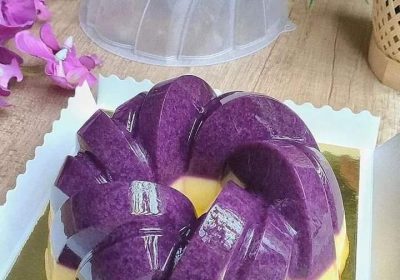 Puding Lumut Taro Mentega
