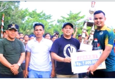 Bupati Labuhanbatu Hadiri Turnamen Seni Final Bola Kaki Jawi2 Cup 