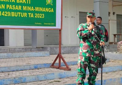 Dandim 1429/Butur Ciptakan Kondisi Pasar Bersih dan Sehat