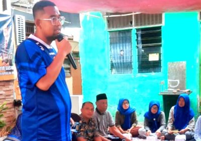 Caleg Dapil 10 dari Partai Nasdem Guru Tirta Lunggana Sambangi Warga Kelurahan Palmerah