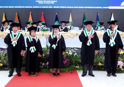 Usai Raih Predikat Unggul, Unas Kukuhkan 10 Guru Besar