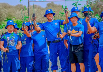 Pemulihan Ekosistem Ditpolairud Polda Metro Tanam 1000 Bibit Mangrove