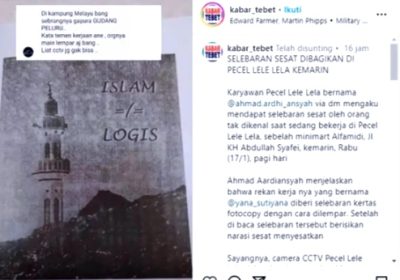 Buku Penyesatan Ajaran Sesat Beredar di Tebet Polisi Kini Melacak