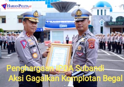 Kakorlantas Berikan Penghargaan Ipda Subandi Aksi Gagalkan Komplotan Begal