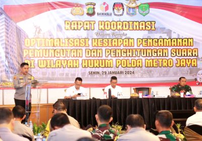 Polda Metro Gelar Rapat Koordinasi Pengamanan Pemungutan dan Perhitungan Suara Pemilu