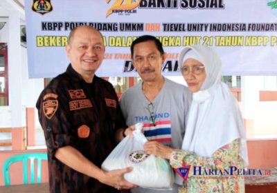 Peringati Hut ke-21 Kolaborasi KBPP Polri, BRI dan TUIF Salurkan 115 Paket Bansos