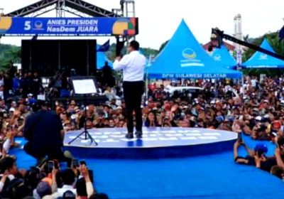 Kampanye Partai NasDem dan Anies Baswedan di Pare Pare Sulsel Membludak