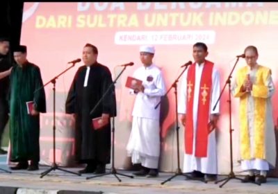 Wujudkan Pemilu Damai Pemprov Sultra Gelar Doa Bersama untuk Indonesia
