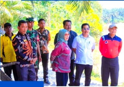 lt Bupati Labuhanbatu Tinjau Tanah Lonsor di Sungai Bilah
