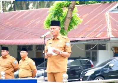 Asisten I Pemerintahan dan Kesra Sekdakab Labuhanbatu pimpin Apel Gabungan