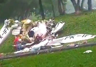 Pesawat Cesna Jatuh di BSD Tangsel Tiga Awak Pesawat Meninggal