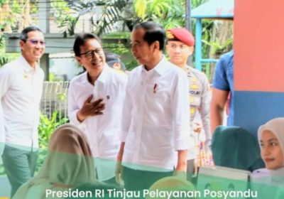 Presiden Jokowi Kunjungi Posyandu Terintegrasi RW02 RPTRA Taman Sawo Kebayoran Baru