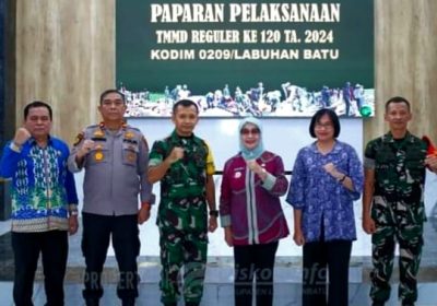 Plt Bupati Labuhanbatu dan Dandim 0209 LB Sambut Kedatangan Tim Pengawas TMMD