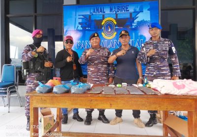 Tak Hanya Pemilik Beserta Barang Bukti Ganja, Personel Lanal Nabire Amankan 5 Kg Bubuk Mesiu
