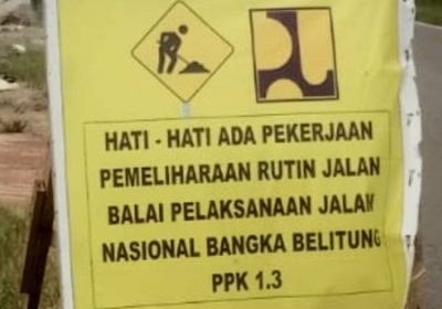 Pembangunan Saluran Jalan Milik Satker PJN Wilayah I Babel Diduga Tak Gunakan Batu Belah