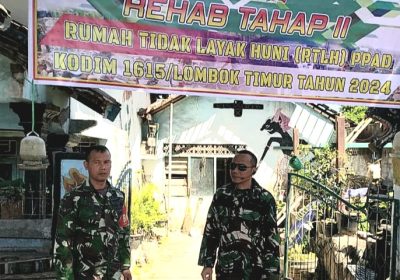 Kodim 1615 Lombok Timur Luncurkan Bantuan RTLH untuk Purnawirawan TNI-AD
