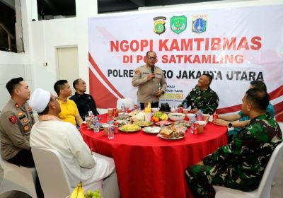 Kantor RT dan Ngopi Kamtibmas Diresmikan Kapolres Jakut di Kelapa Gading